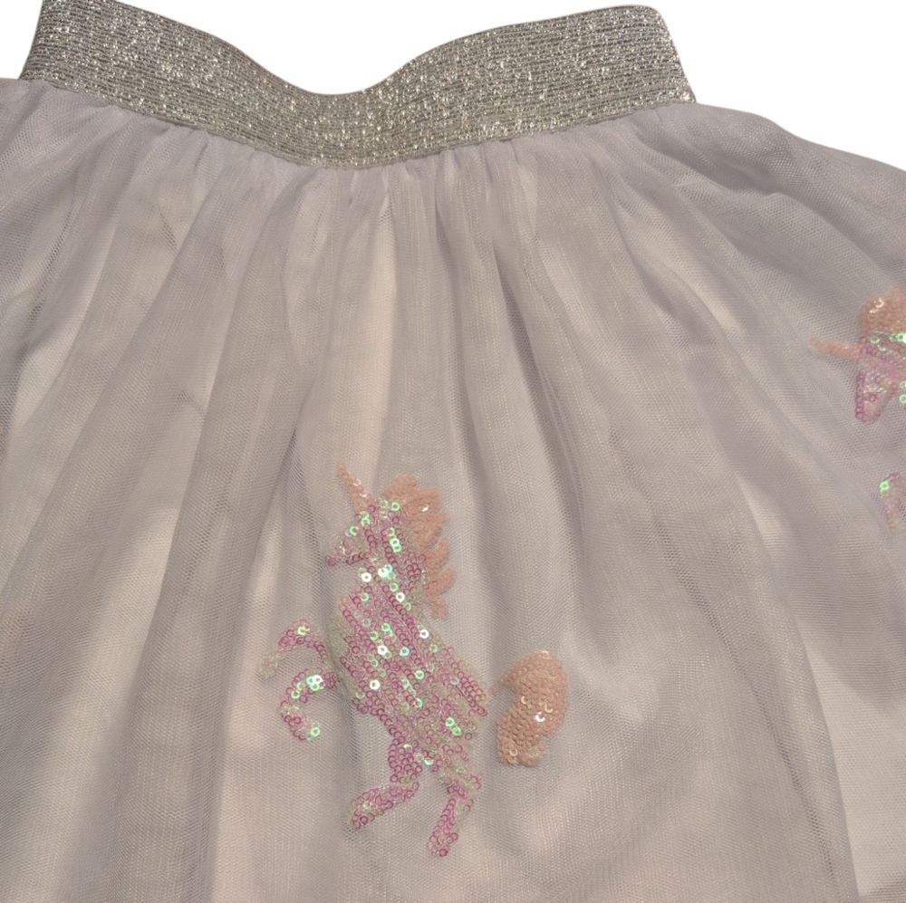 Pink and White Tulle Skirts with Unicorn Design - Picture 2 of 3